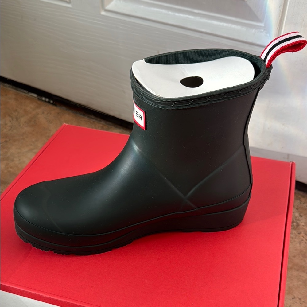 Hunter Green Ankle Rain Boots